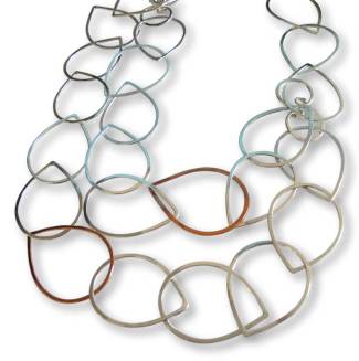 Windsong Jewellery Design Argentium Silver Long Raindrop Necklace